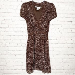 Max Studio Brown and White Dress